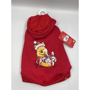Disney Winnie the Pooh “Merry Christmas” Pet Hoodie Size Small NEW W/ Tags